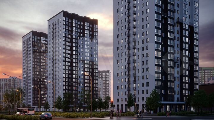 2-к. квартира, 68,5 м², 19/23 эт.