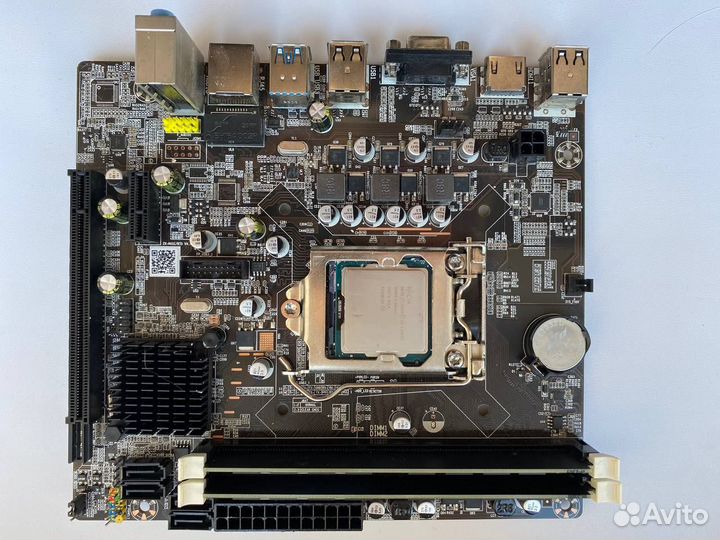 Материнская плата 1155 с процессором и памятью