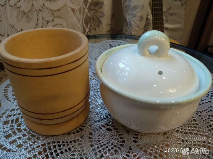 Посуда СССР, маслёнка, ступка