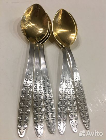 Ложки кофейные серебряные