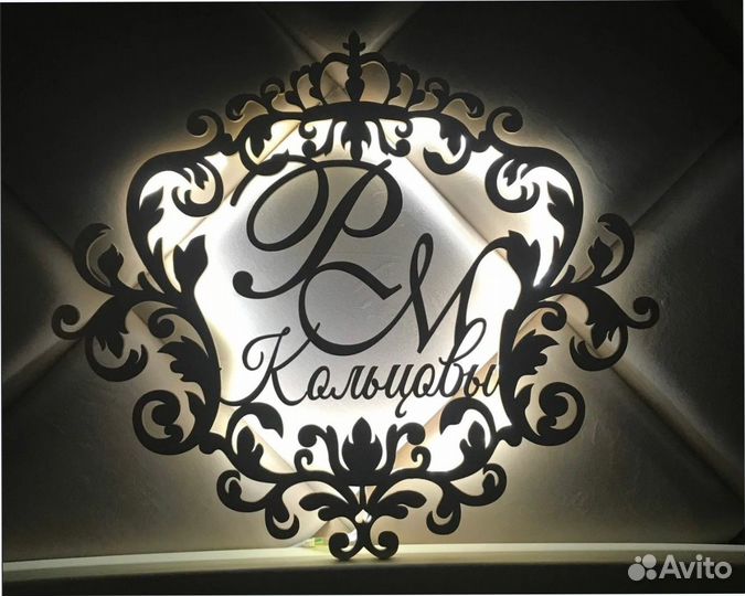 Монограмма на свадьбу (разные размеры)