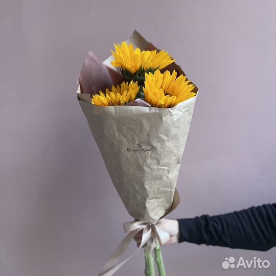 Букет из подсолнухов «Солнце», доставка