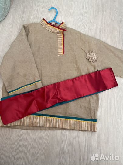 Косоворотка с кушаком лен