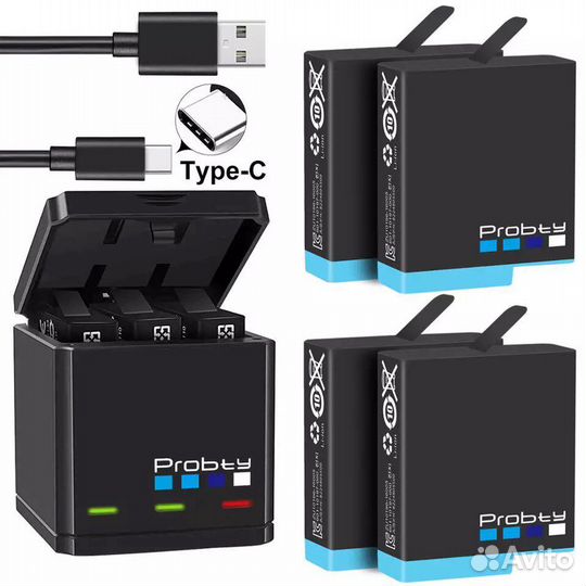 Аккумулятор для GoPro 5,6,7,8 + зарядное устройств