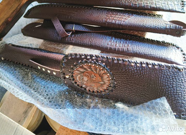 Набор шампуров Звери кожаный чехол