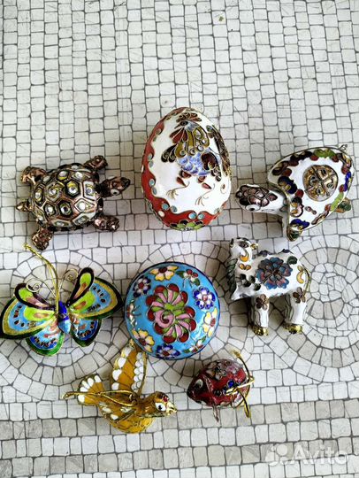 Клуазоне Шкатулка, ёлочные украшения, китай