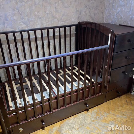 Детская кроватка трансформер гандылян б/у