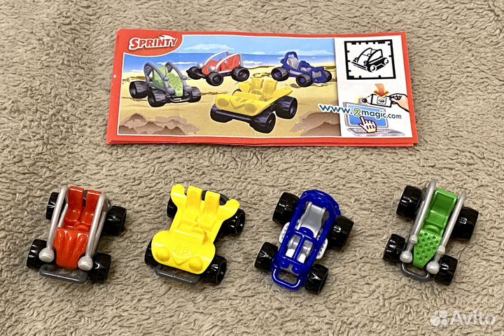 Машинки Sprinty из киндера FT058-FT061