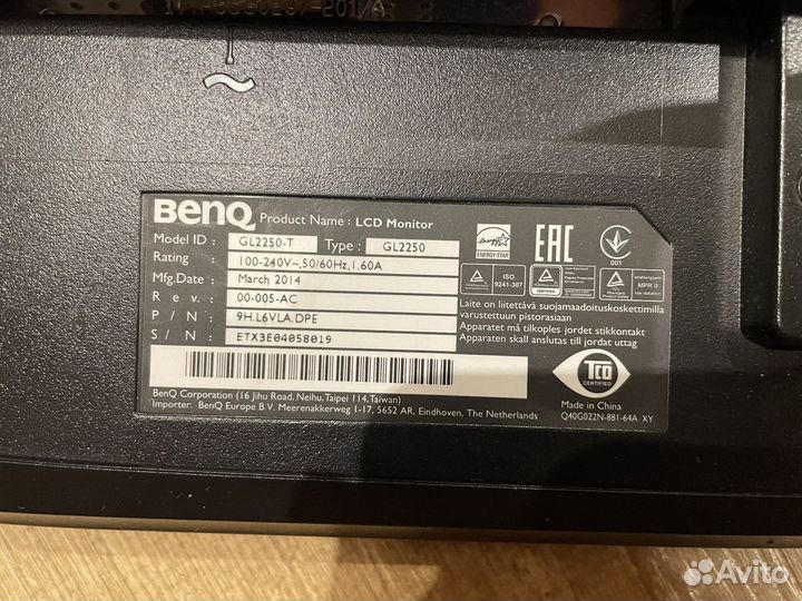 Монитор Benq gl2250-t