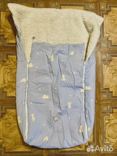 Конверт в коляску на овчине