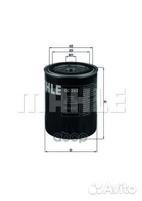 Фильтр масляный OC262 Mahle/Knecht