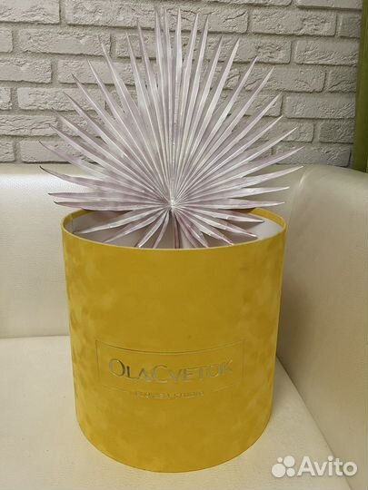 Коробка для цветов и пальма