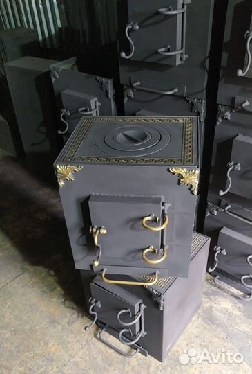 Мангал с печью под казан