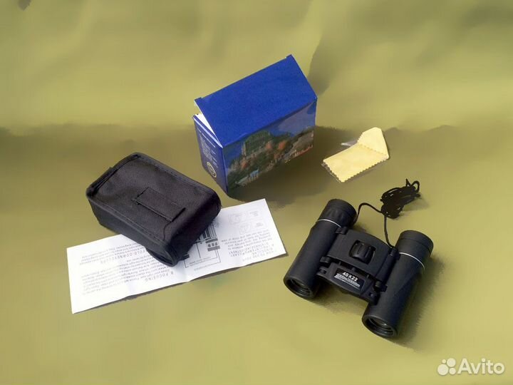 Бинокль складной 40x22 мини дальность 2000 м новый