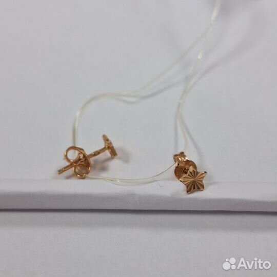 Серьги гвоздики золото 585 пробы