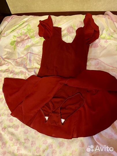 Купальник гимнастический с юбкой