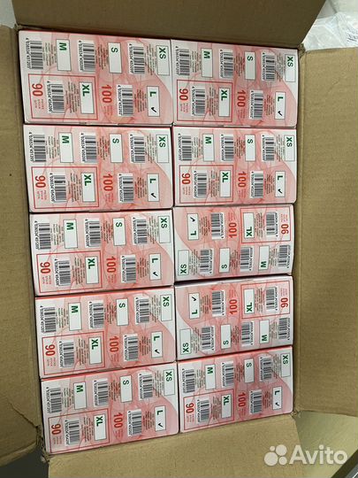 Одноразовые латексные нестерильные перчатки