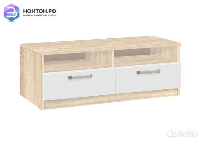 Тумба под тв Сонома 11.01 дуб сонома / белая