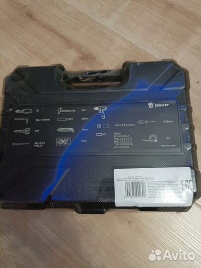 Шуруповерт с 2 аккум. и инструментами deko