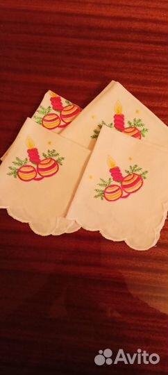 Салфетки тканевые с вышивкой