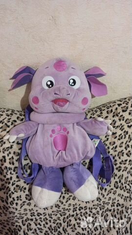 Рюкзак и игрушка Лунтик