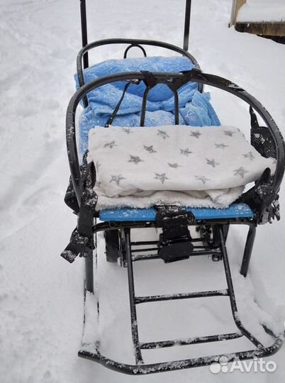 Санки для двойни с колёсами в наличии
