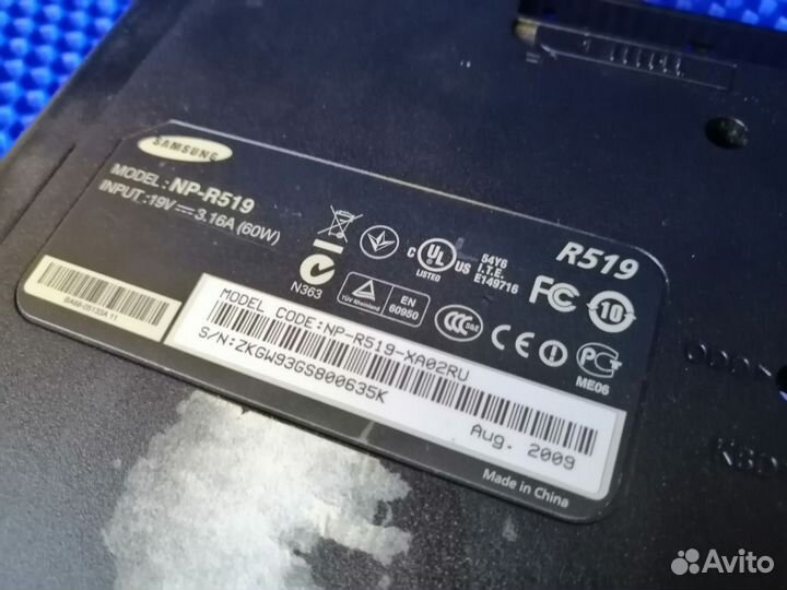 Ноутбук Samsung R519 (разбор)