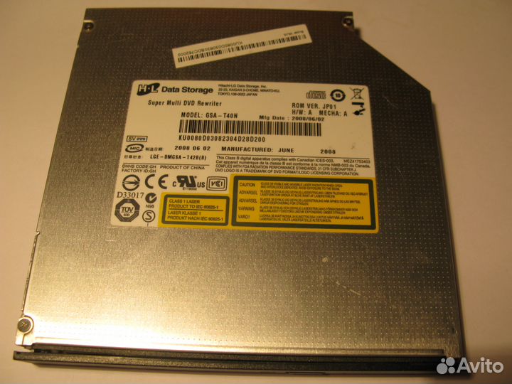 Пишущий cd/dvd привод для ноутбука