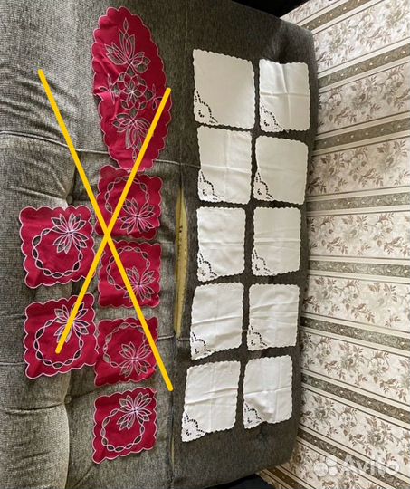 Салфетки с вышивкой ретро