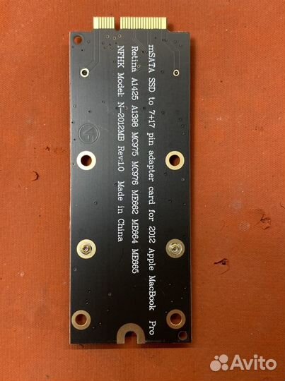 Переходник msata SSD для MacBook Pro 2012