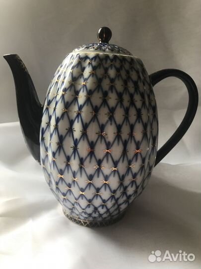 Кофейник тюльпан кобальтовая сетка лфз