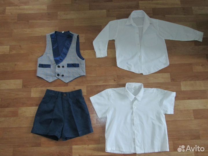 Костюм на праздник шорты жилет рубашка на 2-5 лет