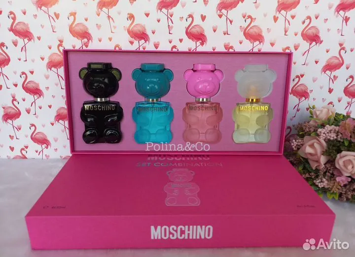 Moschino подарочный набор 4х30ml духи москино