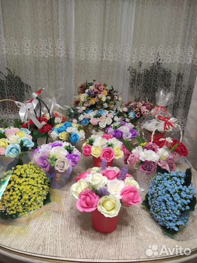 Букет цветы из мыла