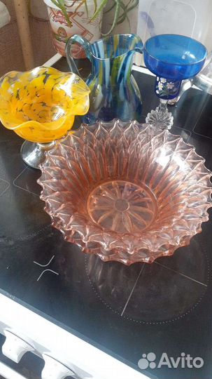 Посуда цветное стекло времен СССР