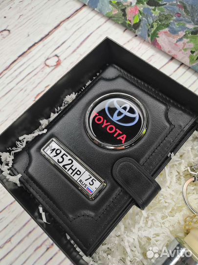 Автобложка для документов авто с лого и номером