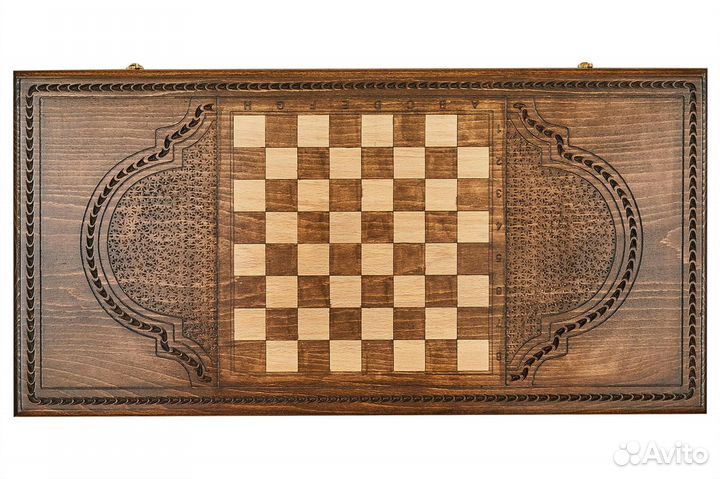 Нарды резные Парочка оленей 61 х 60 см бук Армения 62472