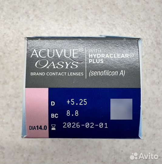 Линзы acuvue oasys +5.25