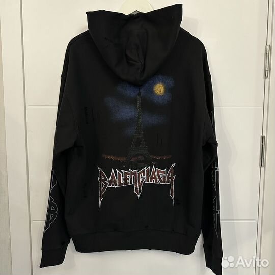 Зип худи balenciaga paris moon oversize (хит 2024)
