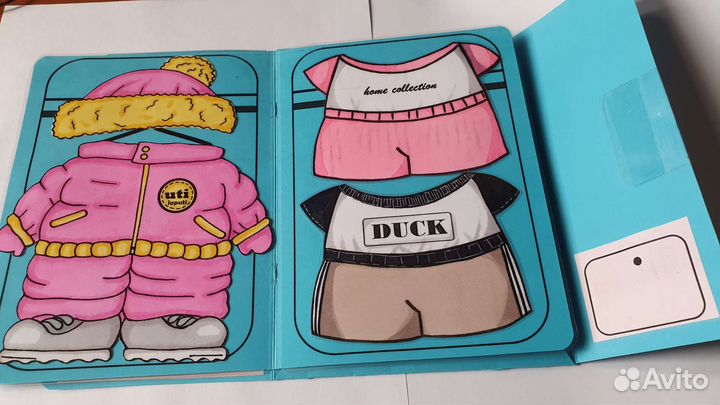 Бумажная уточка Лалафанфан с кейсом и одеждой