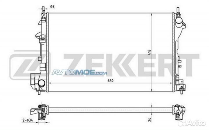 Радиатор охл. дв. Opel Vectra C 02- Saab 9-3 (YS3F