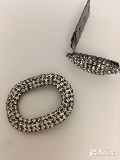 Застежка со стразами шубная