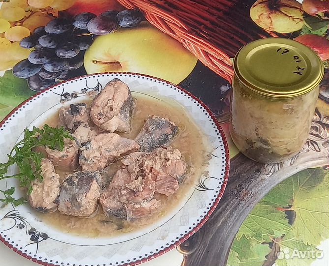 Горбуша консервы (красная рыба)