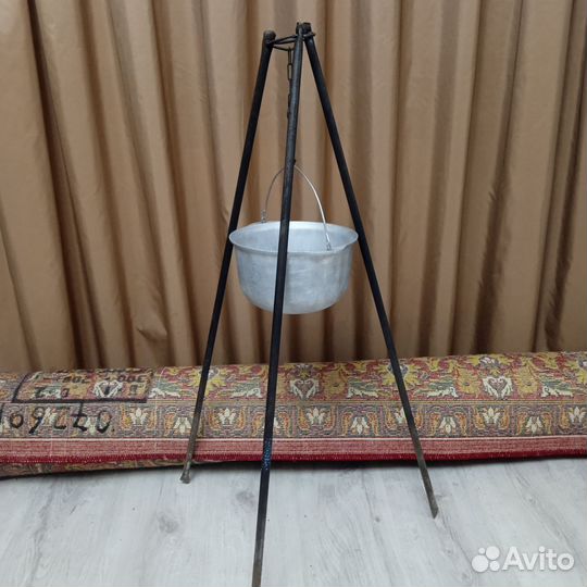 Котелок, казан походный + тренога СССР