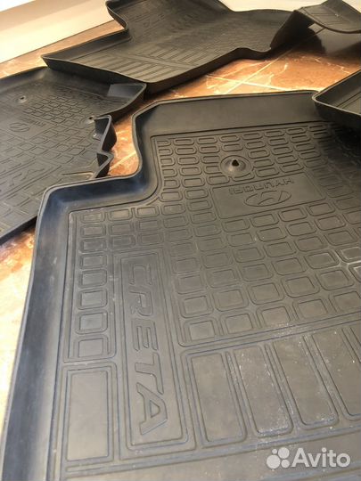 Автомобильные коврики резиновые на creta