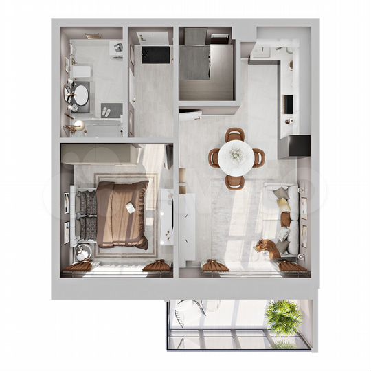 1-к. квартира, 49,3 м², 18/18 эт.