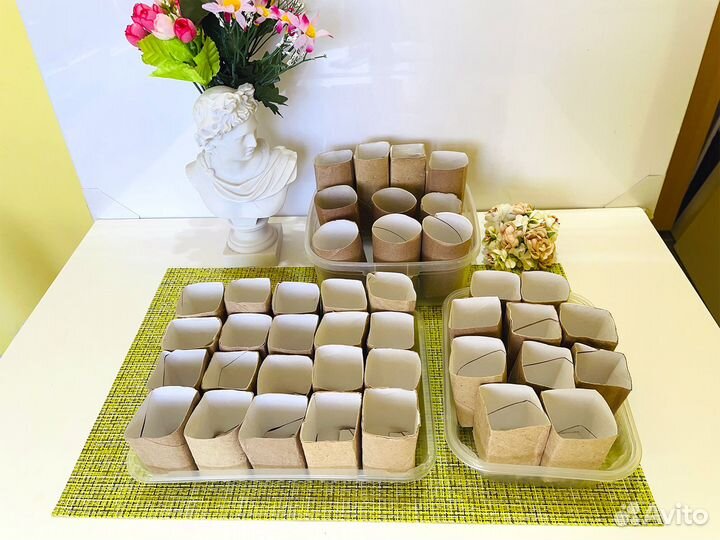 Горшочки для рассады бумажные