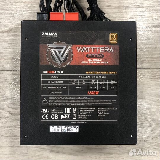Блок питания zalman Watttera 1200W