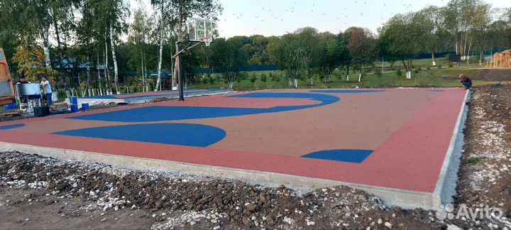 Бесшовное резиновое покрытие под ключ