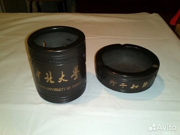 Подарочный набор, пепельница и карандашница